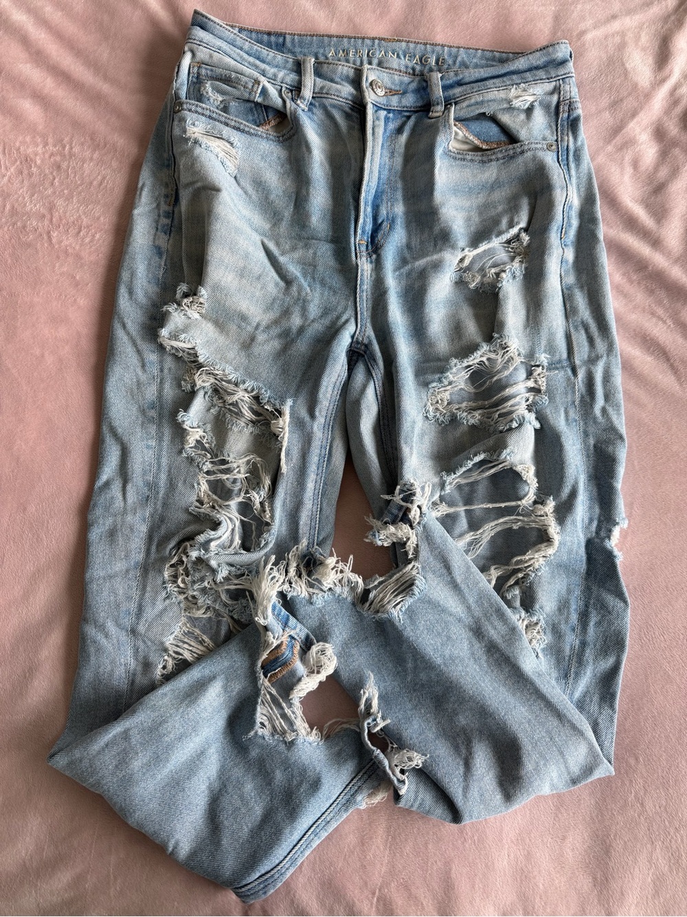 American Eagle Outfitters Light Wash Ripped Skinny Jeans